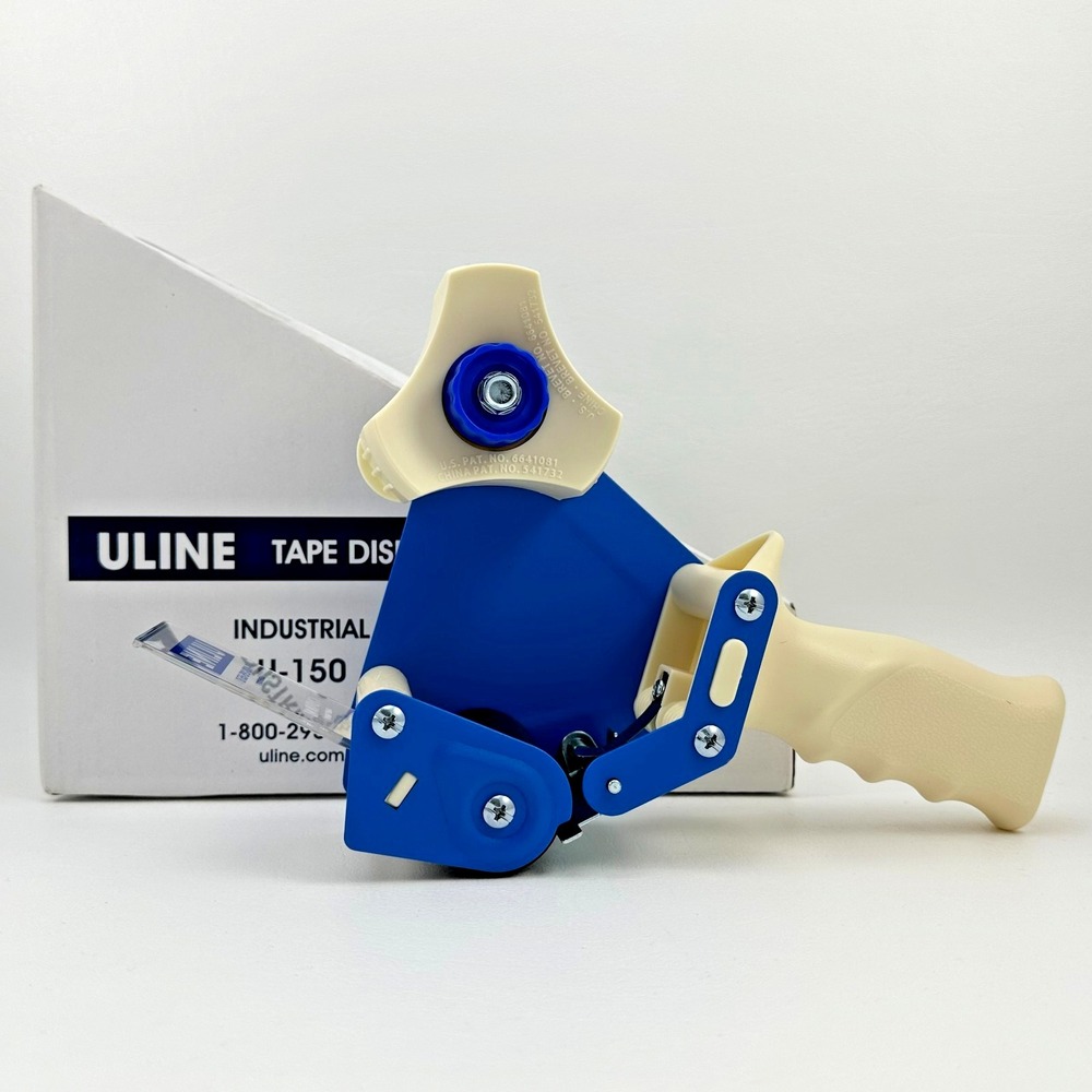 Uline H-150 2" Packing Tape Industrial Side Loader Tape Dispenser Blue Cream NIB